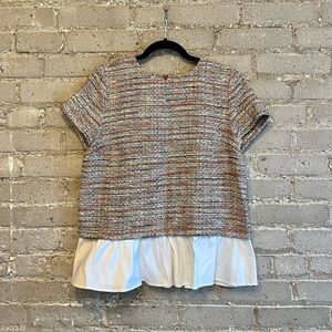 Halogen Peplum Top Back Zipper - Size M